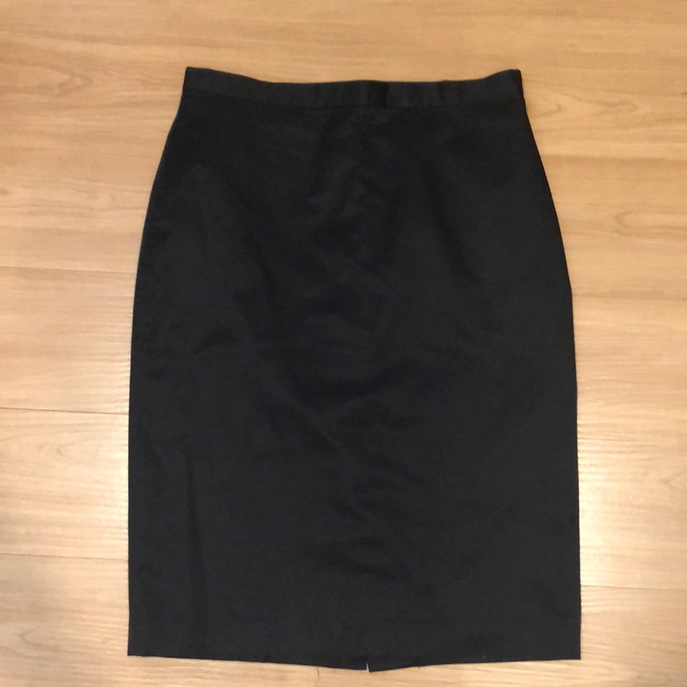 Black modest pencil skirt, H&M, US10, with lining, slit and zipper,  festive